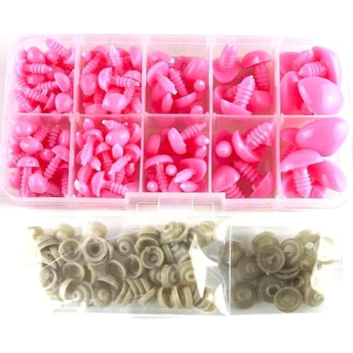 125pcs/box Plastic Safety Noses Triangle For Teddy Bear Stuffed Animals Toys Amigurumis Dolls Accessories