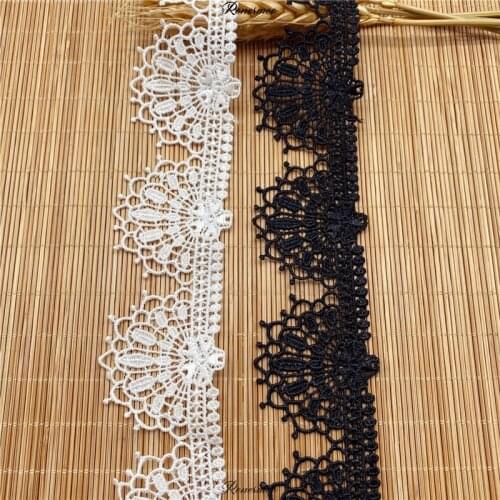 15Yards Polyester Lace clothing accessories jewelry DIY embroidery lace trims embroidery factory barcode factory 4.2cm