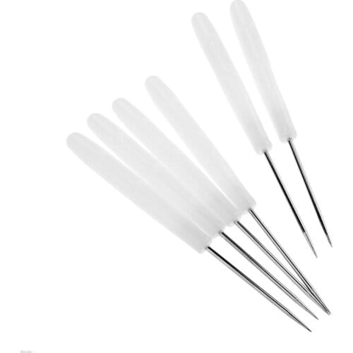 6Pcs Wood Metal Sewing Awls 14.2cm Drillable Awls Sewing Leather Craft Tools Dig Holes Playing Eye Rivets Sewing Tools Accessory