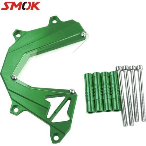 SMOK Motorcycle CNC Aluminum Panel Left Engine Guard Chain Cover Protector Front Sprocket Cover For Kawasaki Z800 2013-2016