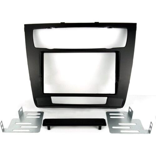 Car 2 Din Radio Fascia Stereo Panel Trim Frame Plate Black Plastic Fit for BMW 1-Series E81 E82 E87 E88 2007 2008 2009 2010 2011