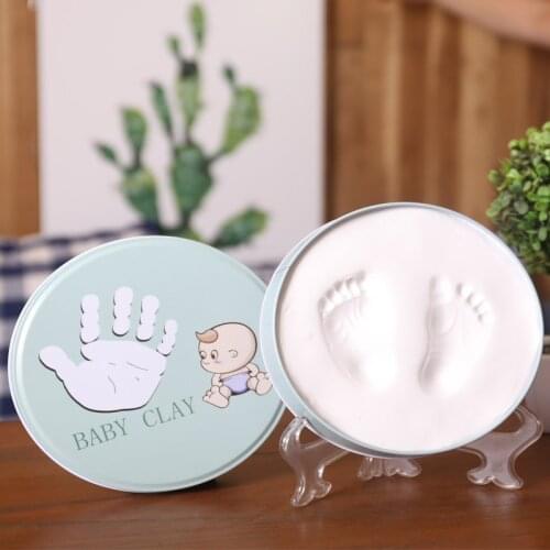 Baby Souvenirs Newborn Handprint Footprint Makers Baby Photo Frame Ink Pad Modeling Clay Toy for Baby Kids Infant Souvenirs Gift