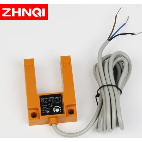 E3S-GS30E4 groove type photoelectric switch U type emitter sensor 30MM direct current three line NPN normally open 24V