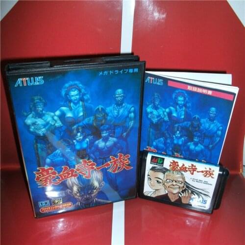 Gouketsuji Ichizoku Power Instinct Japan Cover with Box and Manual for MD MegaDrive Genesis Video Game Console 16 bit MD card