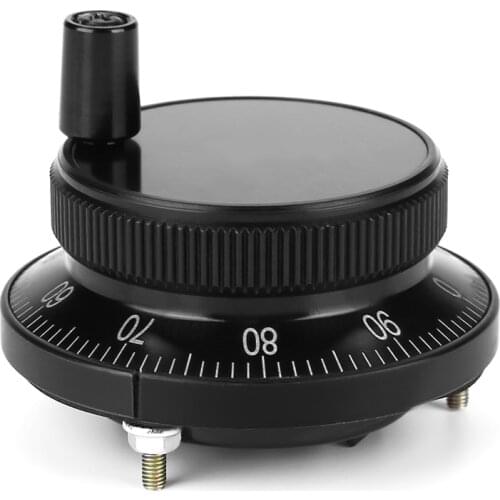 5V 60MM Hand Wheel Pulse Encoder Mill Router Manual Control For CNC System (Black)