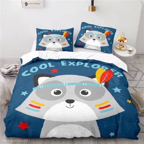 Nordic Cartoon Dog 3d Bedding Set Duvet Cover Sets Pillowcase Twin Full Queen King Size for Boys Girls Kids Gifts Bedroom Decor