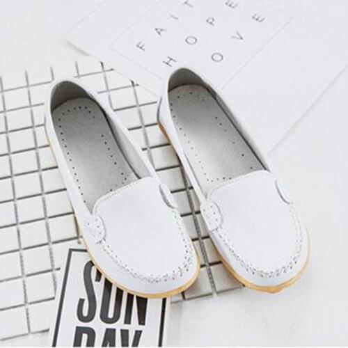 Large Size Women Flats Slip On Women Loafers Soft black Shoes Woman Plus Size Flat Shoes Women Causal Boat Shoes 35-44