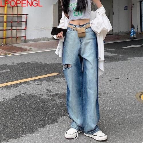 LPOPENGL Womens Ripped Jeans