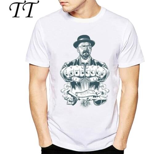 2019 Breaking Bad printed men T Shirt Heisenberg Casual Man T-Shirts LETS COOK Printed tee shirts tops