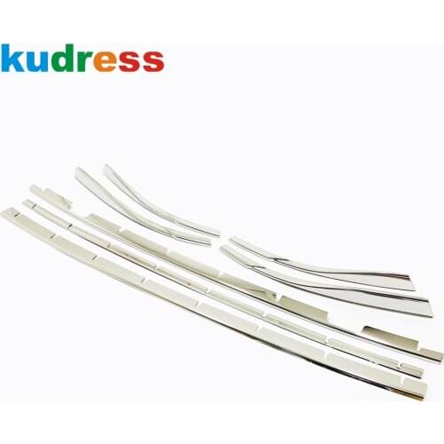 Front Down Grille Grills Strip Cover Trim For Volkswagen For VW Golf MK8 Pro R 2021 2022 Stainless Steel Car Accessories 7pcs