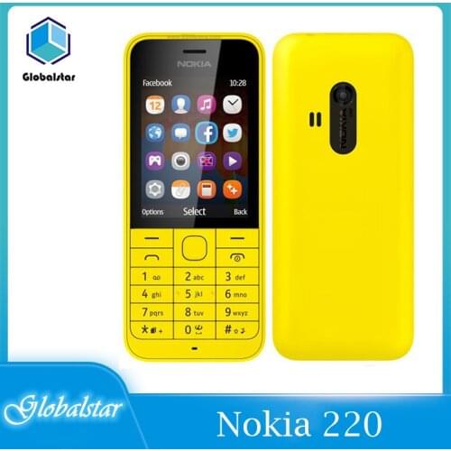 Nokia 220 Refurbished mobile phones Original Nokia 220 Dual sim Card 2G GSM 1100mAh Unlocked Cheap Celluar Phone refurbished
