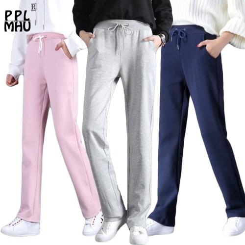2019 new winter warm home fleece sweatpants womens fashion casual warm loose slimming exercise jogging XL pants