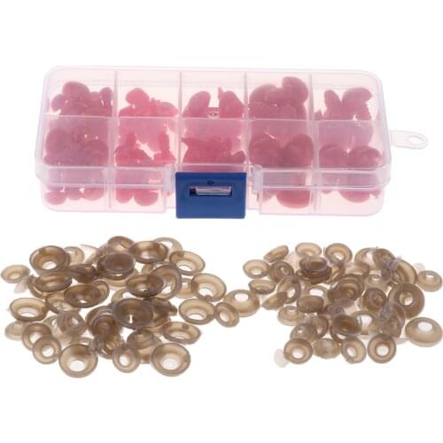 100pcs Plastic Safety Doll Nose For DIY Teddy Bear Doll Toy W/ Washers