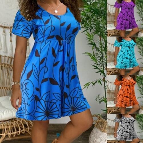 Empire Waist Dress Ruched Harajuku Leaf Casual A Line Dress Streetwear Sukienka Sexy Round Neck Plus Size Women 5xl Dress Summer