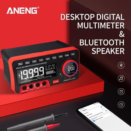 AN888S Profesional Digital Bench Multimeter 19999 Counts Tester Voltmeter Multifunction Bluetooth audio Alack clock music