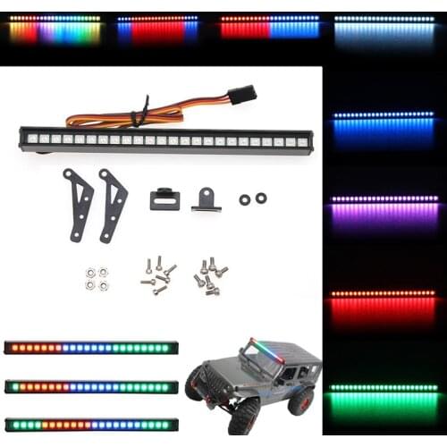 RC Car Upgrade Parts LED Light Bar Bulbs Roof Lamp 20 modes flicker for 1/10 RC Crawler Traxxas TRX4 Axial SCX10 90046 D90 TF2