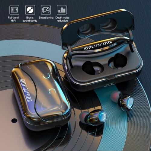 TWS Bluetooth Earphones 5.1 Wireless Headphons HiFi IPX7 Waterproof Earbuds Headset Touch Control With LED Display Charging Box