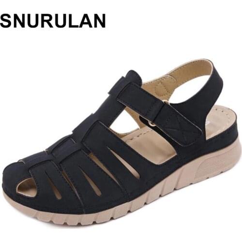 SNURULAN Womens Sandals Women Platform Sandals High Quality Women Designer Shoes Platform Shoes for Women Female Shoes