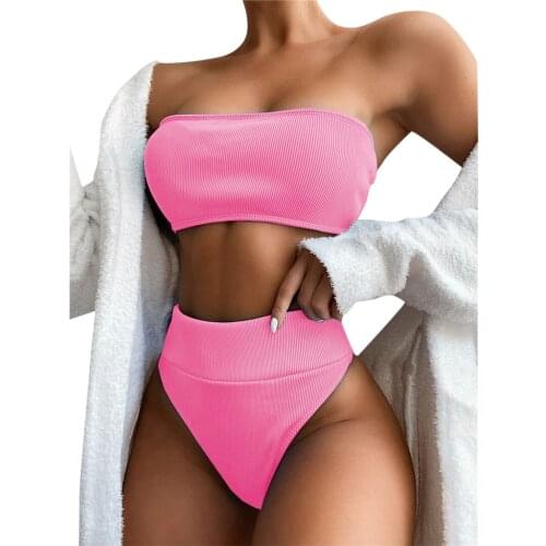 Women Bandeau Bandage Bikini Set Push-up Brazilian Swimwear Beachwear Swimsuit Bikini Set Two Piece Swimsuit Sexy Bikinis Set L3