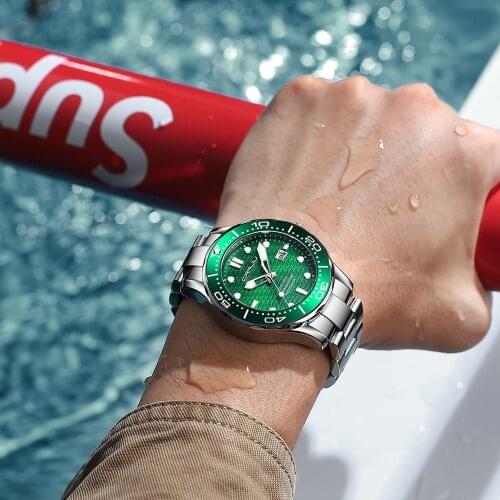 2021 CRRJU New 44mm Men Luxury Japan Quartz Wrist Watch Men Stainless Steel Waterproof Watch Relogio Masculino