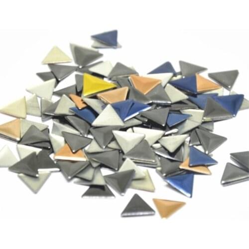 Aluminium Studs For Bags Hot-Fix Triangles Rivet Plating 6mm/8mm/10mm Gold/Silver/Black Bag Spike Clothing Rhinestuds