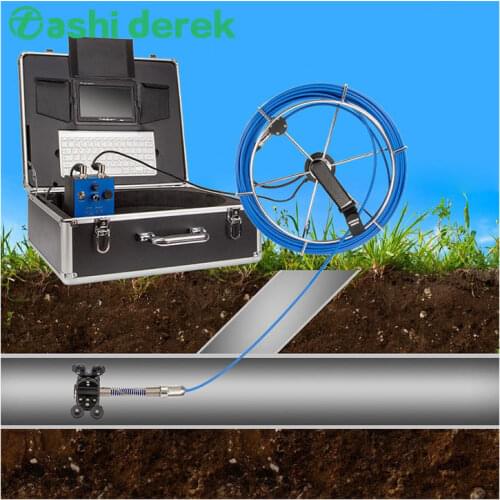 FREE DHL Pipeline Pipe Camera H1 7inch Video Endoscope Borescope 1080P HD Drain Sewer Camera Meter Counter Remote Control