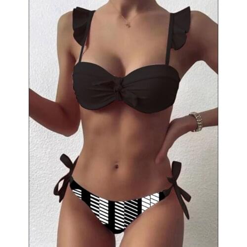 Ruffle Bikini Sexy Swimsuit Women 2021 New Push Up Bikini Set Brazilian Bathing Suit Cute Swimwear Women Swimsuits Beachwear