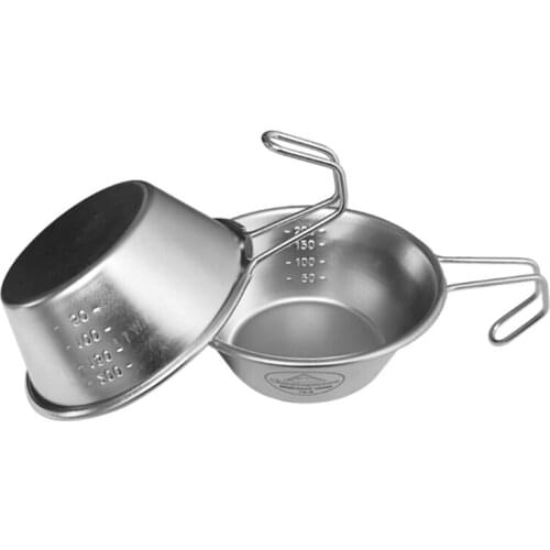 Stainless Steel 304 Bowl Picnic Barbecue Cup Mountain Climbing Water Camping Portable Cooker Utensils Pot 2