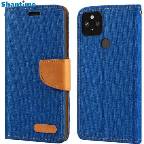 Oxford Leather Wallet Case For Google Pixel 5 XL With Soft TPU Back Cover Magnet Flip Case For Google Pixel 5 XL 5G Pixel 4A 5G
