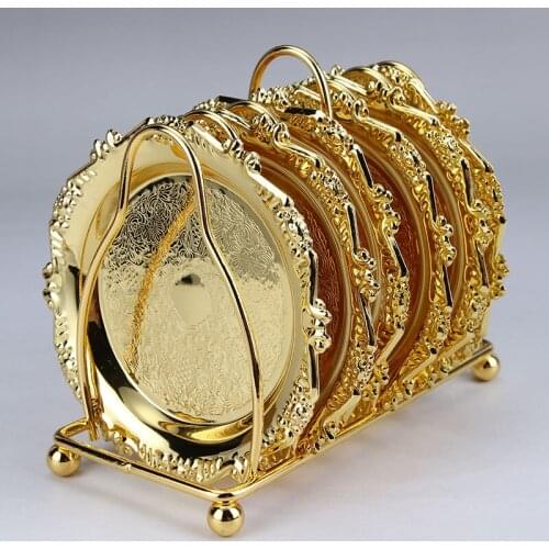 Wester Style Gold/Silver Dessert Plate Nut Fruit Cake Tray Snack Kitchen Plate Western Steak Kitchen Plate Wedding Candy Dish