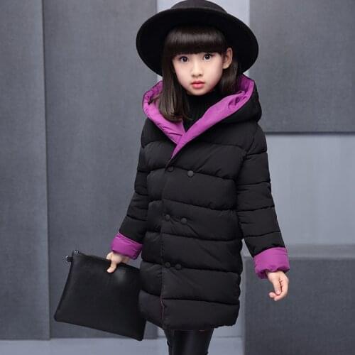 Winter Jackets Girls Coats Hooded Children Parka Teenage Outerwear&coats Kids Thick long Snowsuit Padded Girls Children Clothing