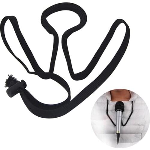 FBIL-Close-Up Props Hanging Wheat Shelf Microphone Neck Bracket Hands-Free Bracket Microphone Chest Hanging