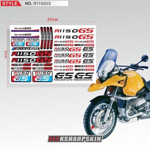 Motorcycle Racing Accessories Reflective Stickers Body Helmet Fuel Tank Waterproof Logo Decal Emblem For BMW R1150GS r1150gs