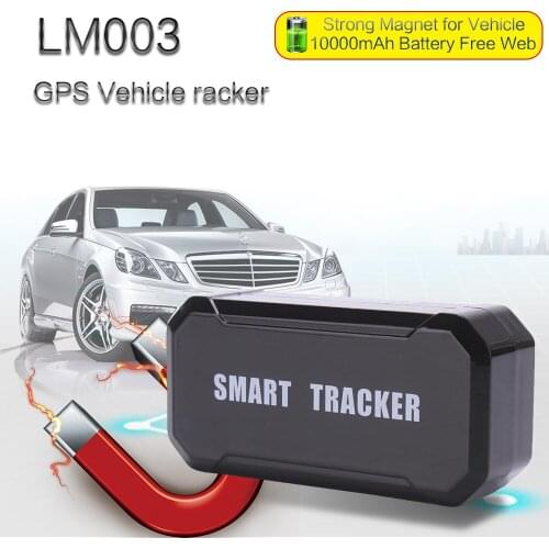 Real time online personal cheap gps sim card tracker for car gps tracker 10000mAh battery long standby time with free APP LM003
