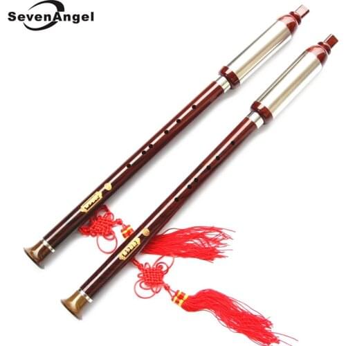 Imitate Rosewood ABS Resin Bawu Flute Chinese Vertical Flute Key of F&G Handmade Folk Music Instrument China Dizi
