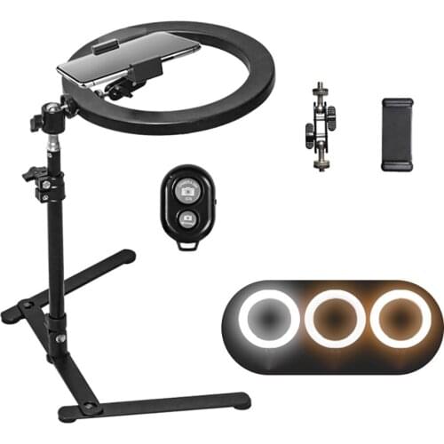 26CM Fill Ring Light Lamp Live Photography Lighting Phone Ringlight Tripod Stand Photo Led Selfie Bluetooth for TikTok Youtube