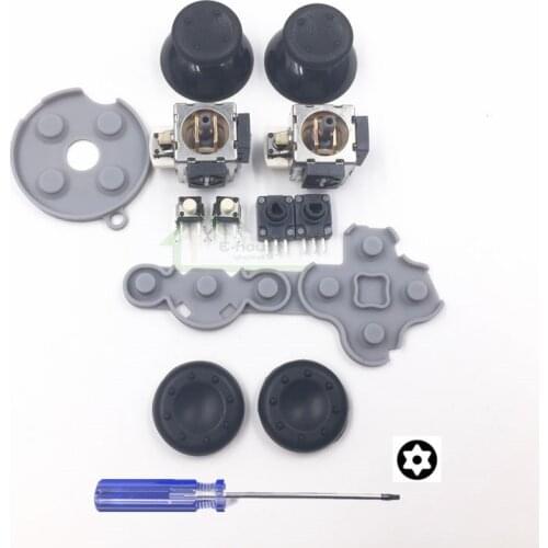 For Xbox 360 Controller 3d analog Thumbstick Cap with LB RB LT RT Micro Button Conductive Rubber Pad for Xbox360 Mod Kit