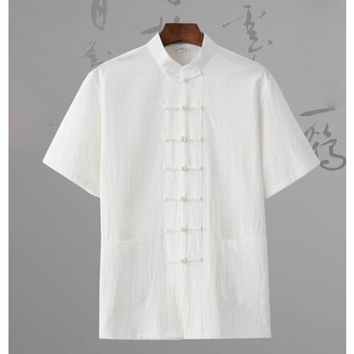 7colors Summer cotton&linen short sleeve tang suit wing chun clothing kung fu tai chi uniforms zen lay meditation shirts