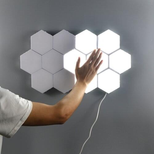 Quantum Light helios Touch Sensitive Sensor LED Panel Light Modular Hexagonal Magnetic Lights DIY Creative Wall lamp painel LED