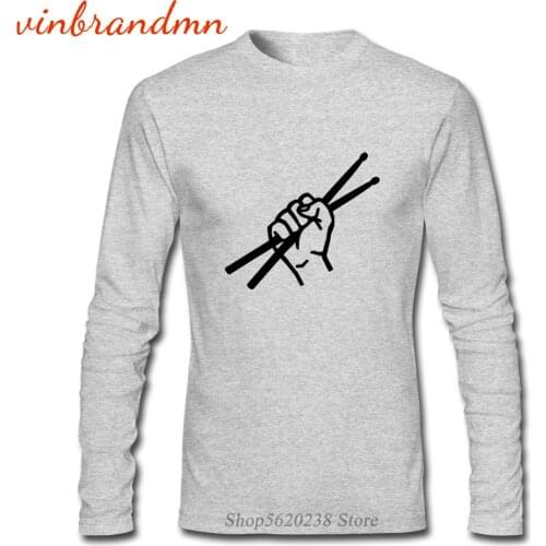 2020 Hot-sale Drum Drummer Long Sleeve T Shirt Drumming Funny Birthday Gifts T-Shirt For Men Cotton Plus Size Streetwear Tshirt