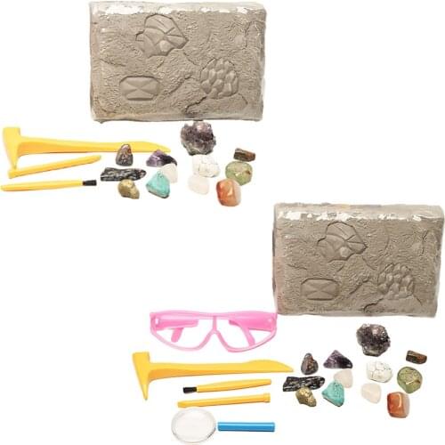 MEGA Gemstone Kit Rocks, Minerals, Excavation Toys Gemstone Mining Excavation for Mining Gift Girls