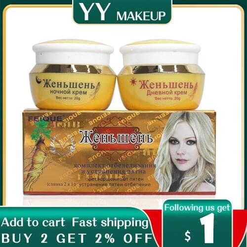 Wholesale ginseng whitening anti freckle cream for face whitening cream for face facial cream 4sets/lot