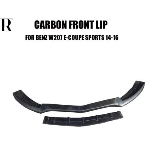 W207 Carbon Fiber Front Bumper Lip Chin Spoiler for Benz W207 E-class Coupe E200 E260 E300 with AMG Package Facelift 13 - 16
