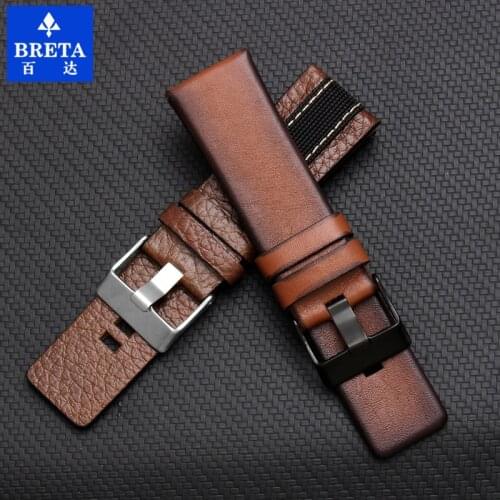 Shenmeirui for Diesel watch 22mm 24mm 26mm 28mm 30mm black brown leather strap for dz4323 dz1657 dz1405 dz4323 mens watch belt