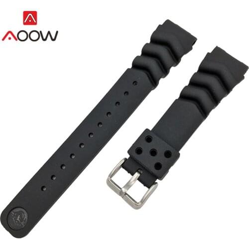 18mm 20mm 22mm Silicone Watchband Black Rubber Sport Waterproof Men Women Replacement Bracelet Band Strap Accessories