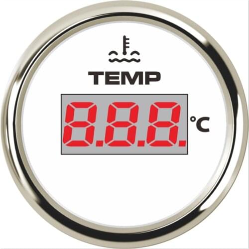 SAMDO 7 Color Back Light 40-120 Centigrade Digital Water Temp Temperature Gauge Meter 9-32V 52MM