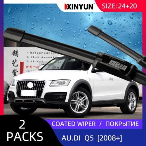 Wiper LHD Front Coated Wiper Blades For Audi Q5 SQ5 Q5L 2008 - 2017 8R 8RB FYB Windshield Windscreen Front Window 24"+20"