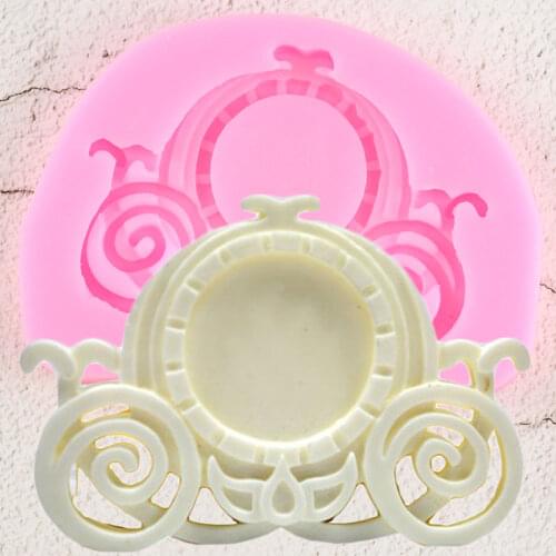 3D Baby Carriage Silicone Mold DIY Birthday Cake Decorating Tools Cupcake Cookie Baking Candy Clay Chocolate Gumpaste Moulds