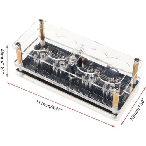 IN-12 Glow Tube Clock Colorful 4 Digits LED Retro Clock Nursery Home Living Room Bedroom Decoration Nixie Clock D17 20 Dropship