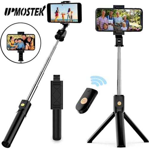 UPMOSTEK Selfie Stick Phone Tripod Extendable Monopod with Wireless Bluetooth Camera Shutter Remote Selfie Sticks for Smartphone